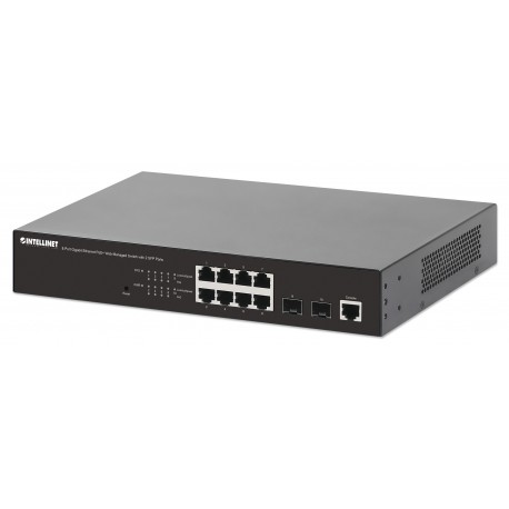 Switch Gigabit Ethernet 8 Porte PoE+ Web-Managed con 2 porte SFP I-SWHUB 8GP3