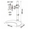 Supporto da scrivania per 1 Monitor LCD 13-27'' con base h.400mm
