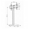Supporto a Pavimento in Alluminio per TV LCD/LED/Plasma 32-70''