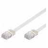 Cavo di Rete Patch Piatto in CCA Cat.5E Bianco UTP 1m ICOC U5EB-FL-010T