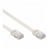 Cavo di Rete Patch Piatto in CCA Cat.5E Bianco UTP 3m