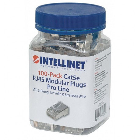 Confezione 100 plug Modulari Pro Line RJ45 Cat.5E IWP-JAR-C5SRF