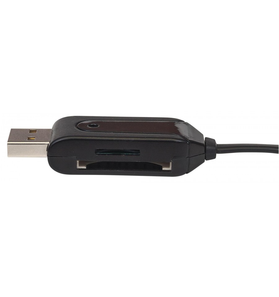 Mini Lettore Card Reader USBC™ SD MicroSD 60mm Nero IUSBCARDC018