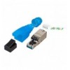 Plug Cat.6A RJ45 Tooless Schermato con Copriconnettore IWP-8P8C-TL6AS