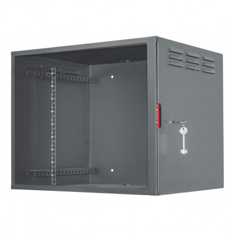 Armadio Rack 19'' a muro 6unità con serratura di sicurezza I-CASE SC-0645-BK