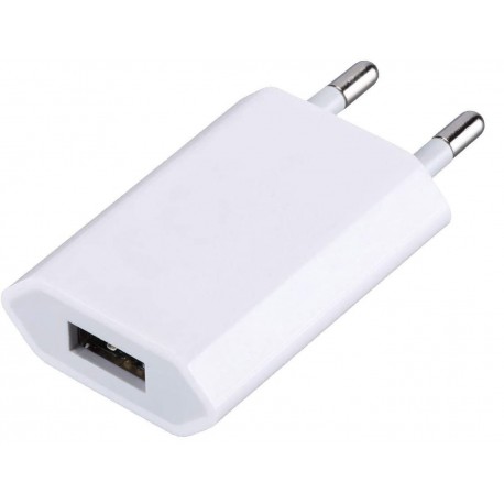 Caricatore USB 1A Compatto Spina Europea Bianco IPW-USB-ECWW