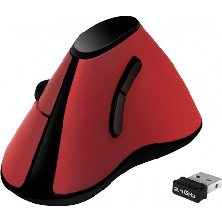 Mouse Verticale Ottico Ergonomico Wireless 1200dpi Rosso IM 159-WL-VER