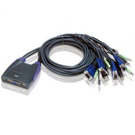 Switch KVM VGA/Audio 4 porte USB
