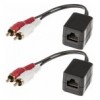 Convertitore Extender Audio RJ45 Cat.5 2xRCA IDATA AU-EXTRJ45