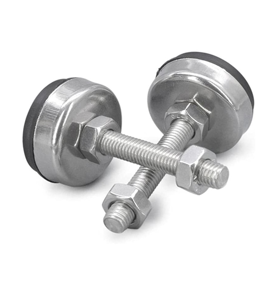 8 Piedini Livellamento Regolabili 20x20mm Per Mobili | Antigraffio E Antiscivolo | Base Quadrata - Foto 3