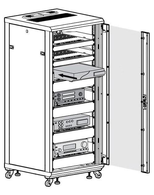 Armadio rack audio video 3