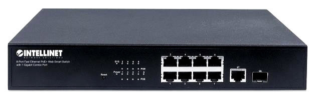  Web-Smart Switch Fast Ethernet 8 Porte PoE+ con Porta Gigabit Combo