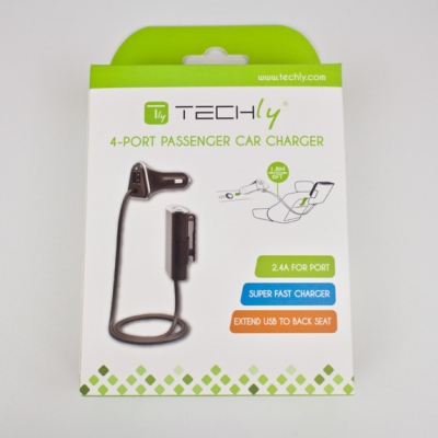 Caricatore da Auto 2 USB + 2 USB per Passeggeri Posteriori 1