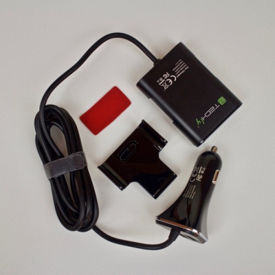 Caricatore da Auto 2 USB + 2 USB per Passeggeri Posteriori 5